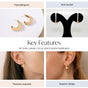 Lunar Cycle Gold Hoop Earrings