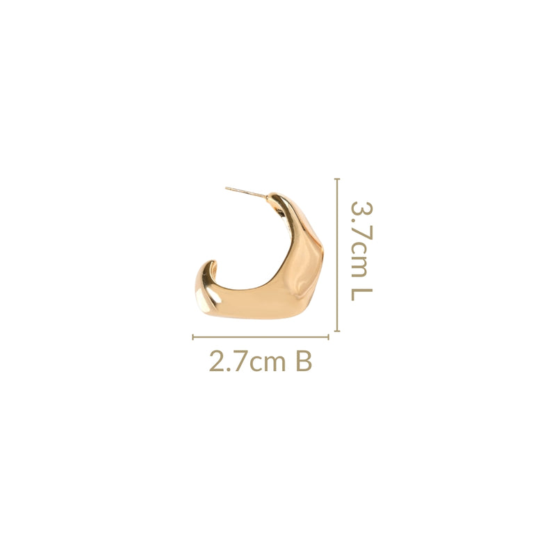 Lunar Cycle Gold Hoop Earrings