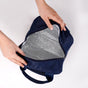 Thermal Insulated Denim Lunch Bag Dark Blue