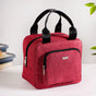 Everyday Use Heat Insulated Jute Lunch Bag Red