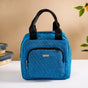 Stylish Sustainable Thermal Insulated Jute Lunch Bag Teal