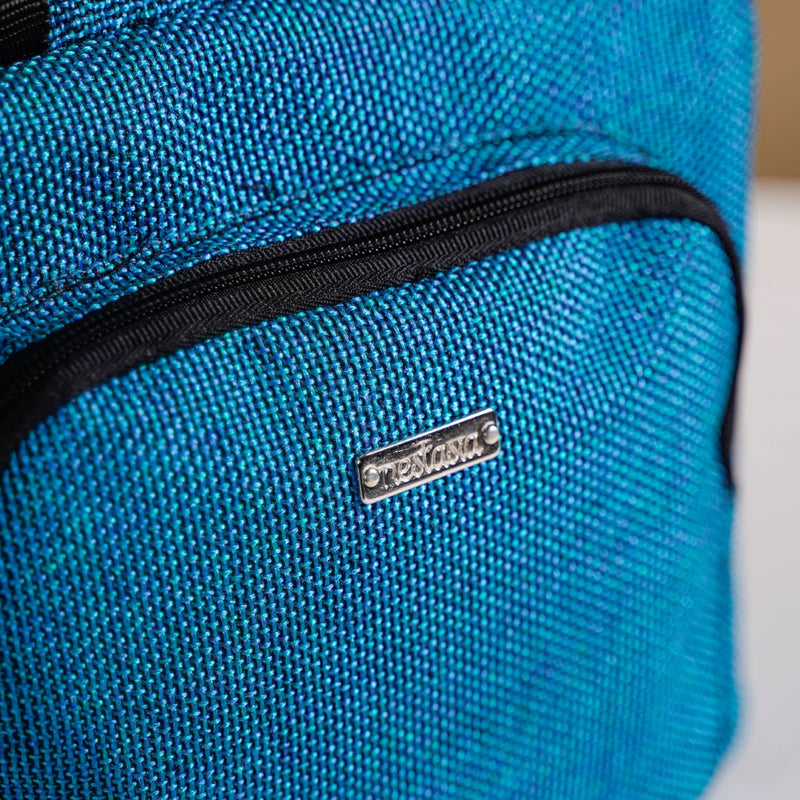 Stylish Sustainable Thermal Insulated Jute Lunch Bag Teal
