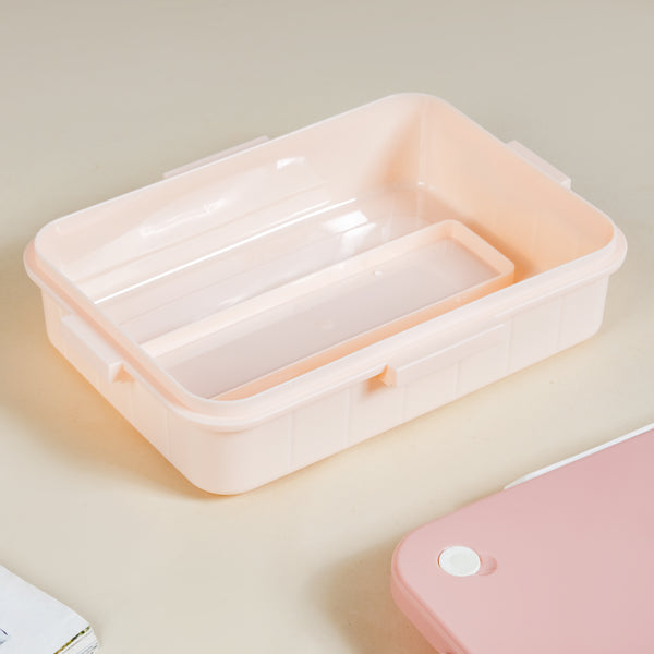 Leak-Proof Stainless Steel Lunch Box Pink 900ml