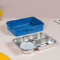 4-Grid Stainless Steel Lunch Box Blue 900ml