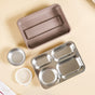 Brown Stainless Steel Insulated Lunch Box For Work 950ml