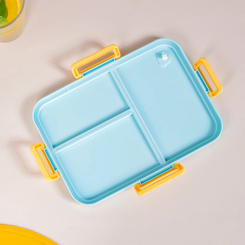 4-Grid Stainless Steel Lunch Box Blue 900ml