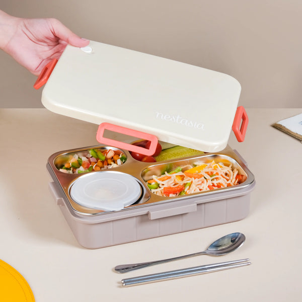Insulated Bento Box For Office Brown 900ml