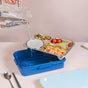 4-Grid Stainless Steel Lunch Box Blue 900ml