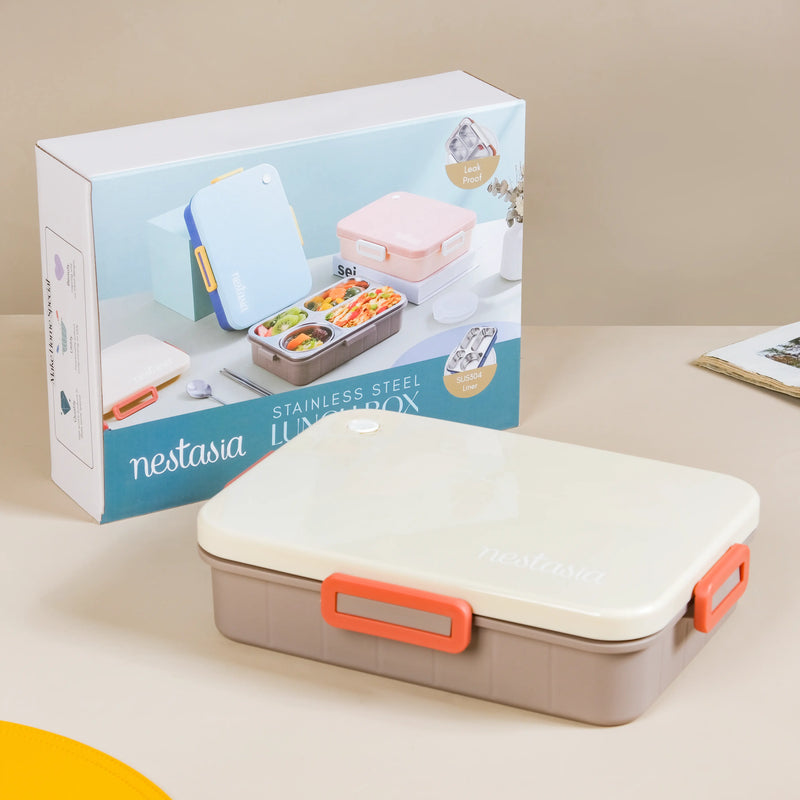 Insulated Bento Box For Office Brown 900ml