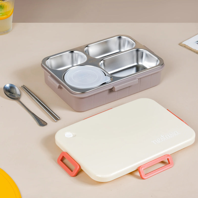 Insulated Bento Box For Office Brown 900ml