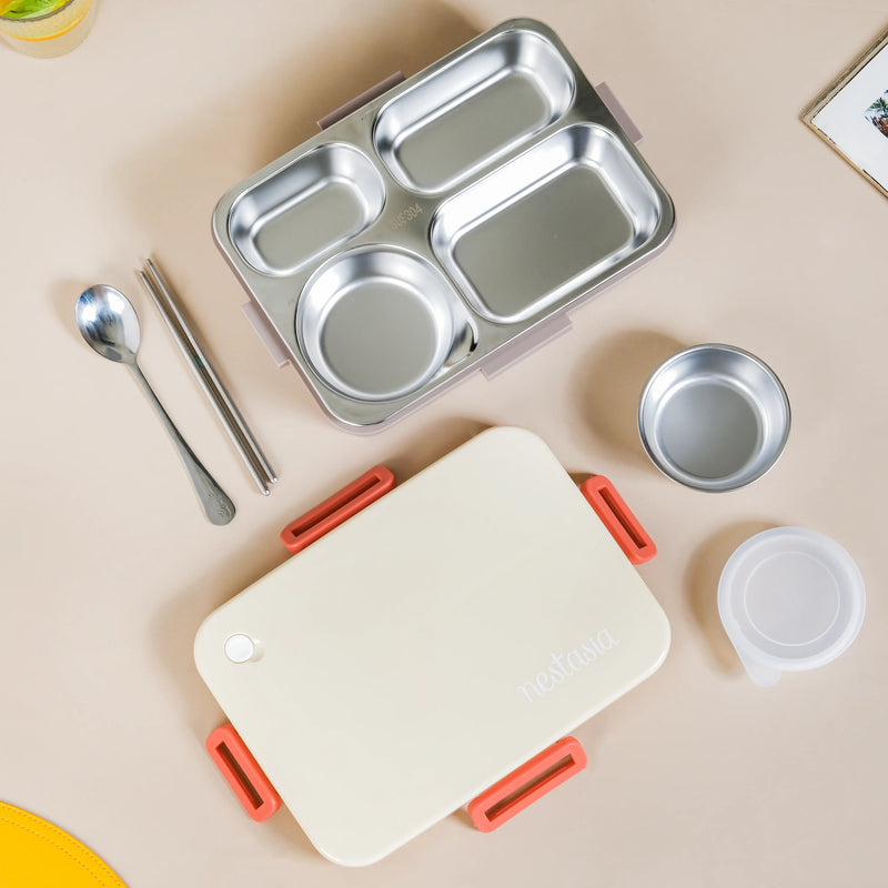 Insulated Bento Box For Office Brown 900ml