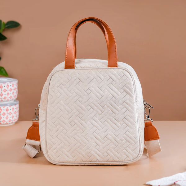 Off white top school bag