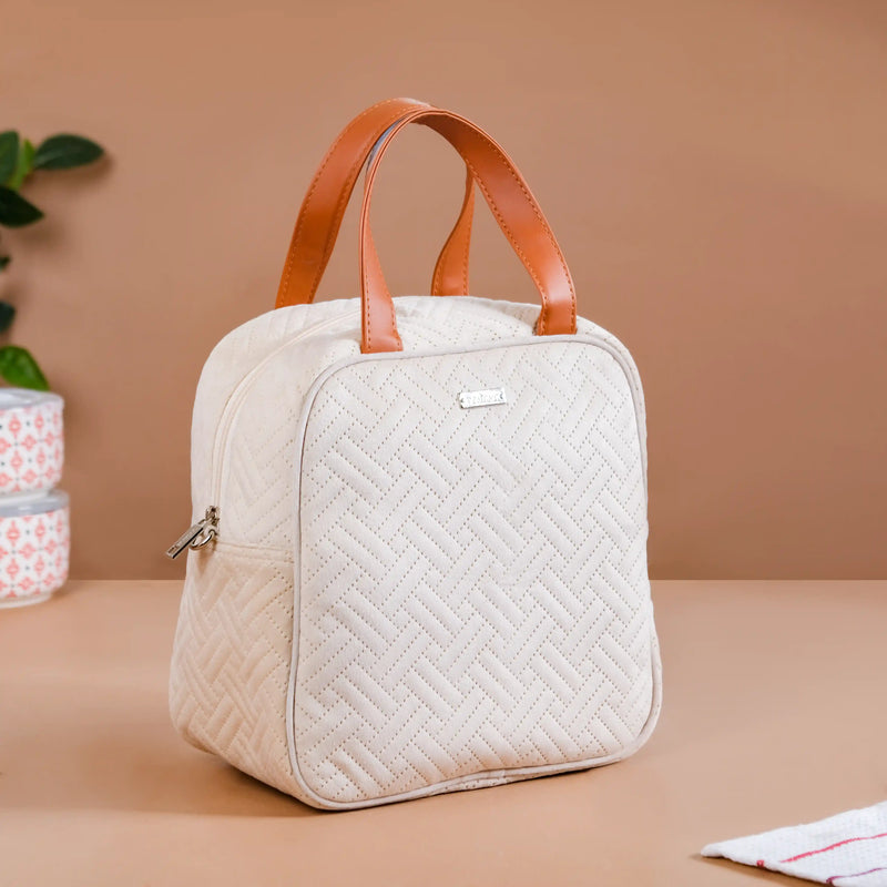 Thermal Insulated Lunch Bag For Office Off White