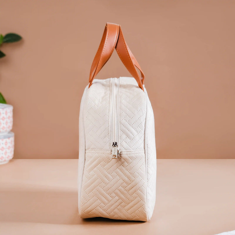 Thermal Insulated Lunch Bag For Office Off White