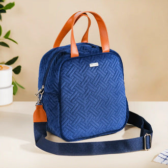 Portable Thermal Insulated Lunch Bag Blue