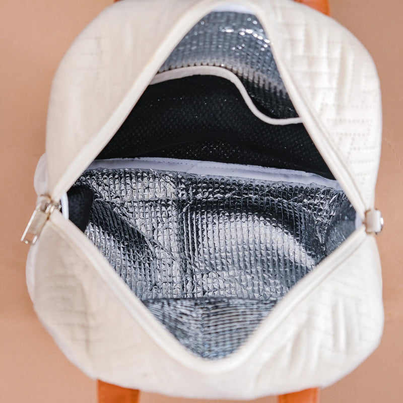 Thermal Insulated Lunch Bag For Office Off White