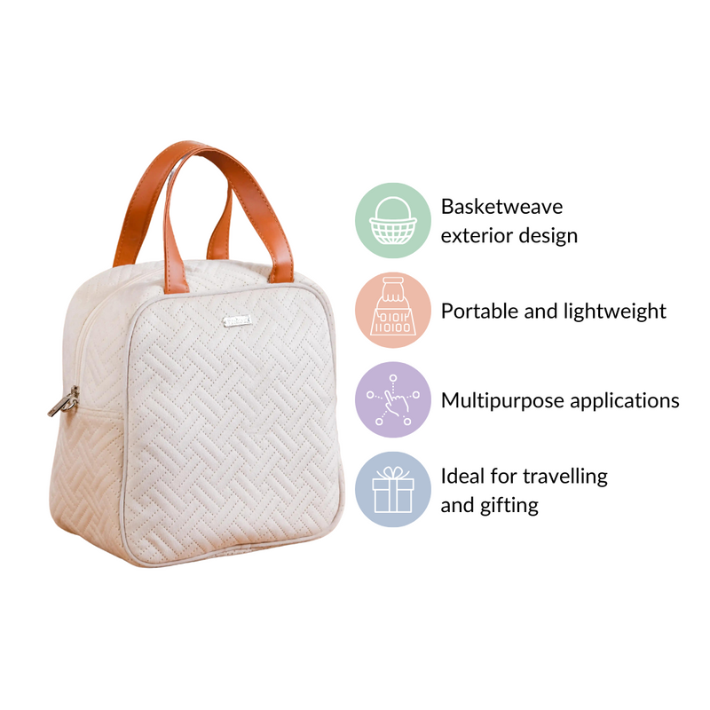 Thermal Insulated Lunch Bag For Office Off White