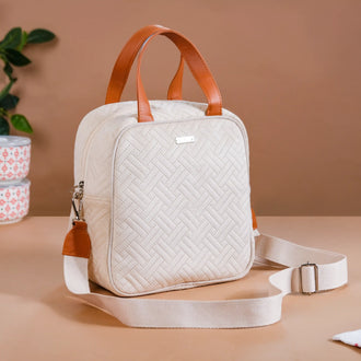 Thermal Insulated Lunch Bag For Office Off White