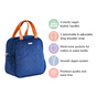 Portable Thermal Insulated Lunch Bag Blue