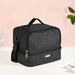 Lunchmate Dual Compartment Insulated Jute Lunch Bag In Black