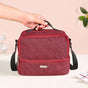 Lunchmate Sustainable Duo Compartment Lunch Bag In Red