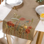 Lush Floral Embroidery Dining Table Runner