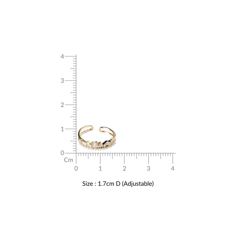 Lustrous Harmony Gold Adjustable Ring