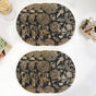 Luxe Black And Gold Placemats Set Of 6
