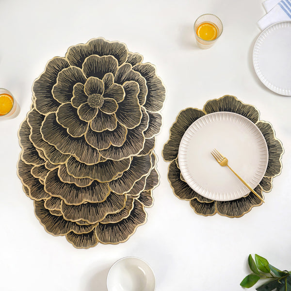 Luxe Bloom Radiance Table Mat Set Of 6