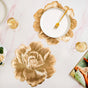 Luxe Golden Peony Bloom Table Mat Set Of 6