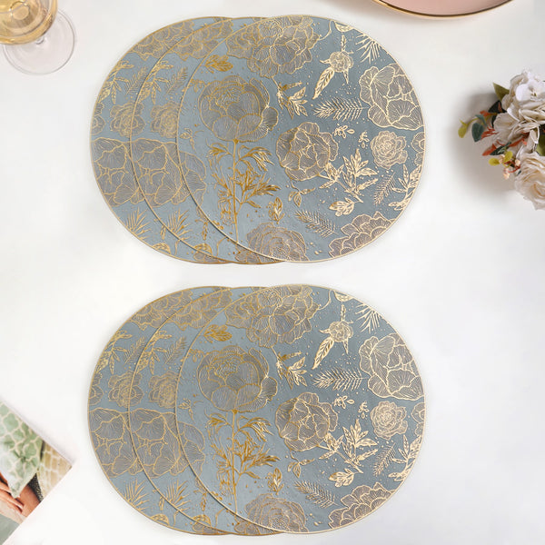 Luxe Grey Gold Table Mat Set Of 6
