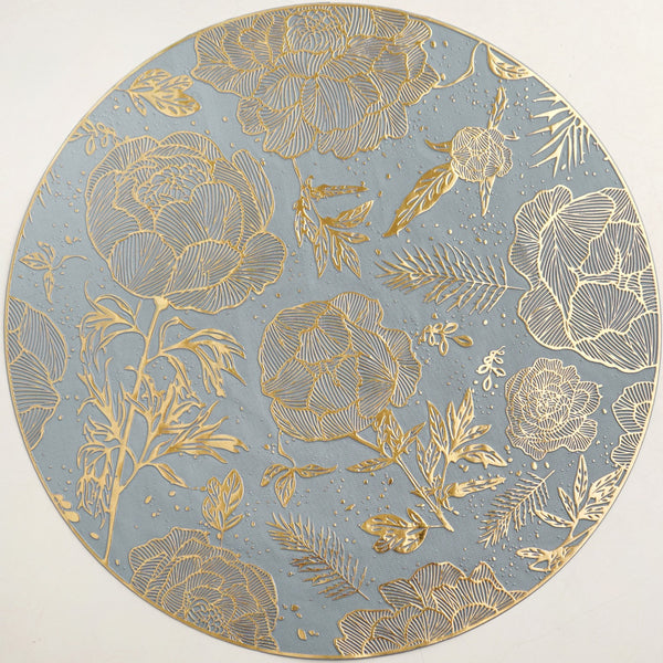 Luxe Grey Gold Table Mat Set Of 6