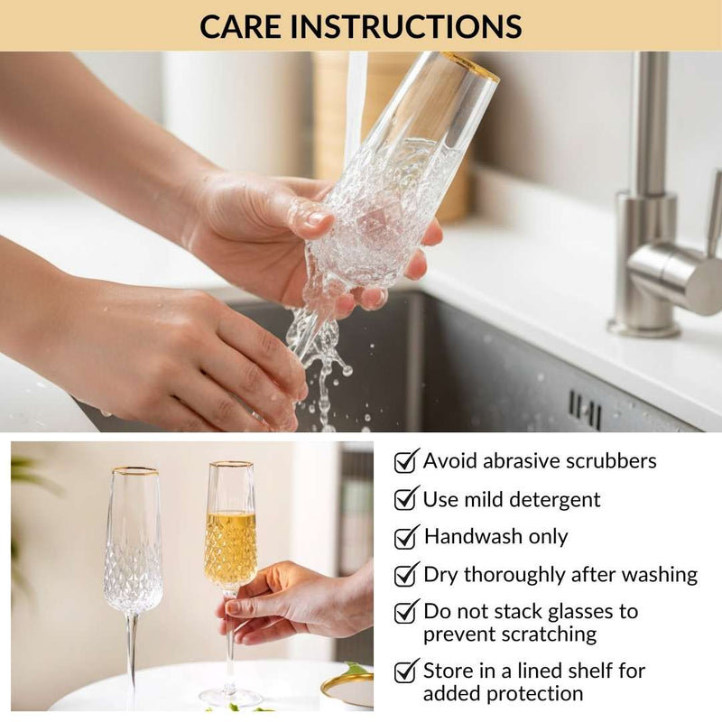 Luxe Champagne Glass Set Of 2 200ml