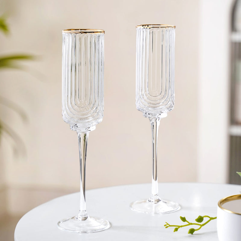 Luxe Champagne Glass Set Of 2 240ml