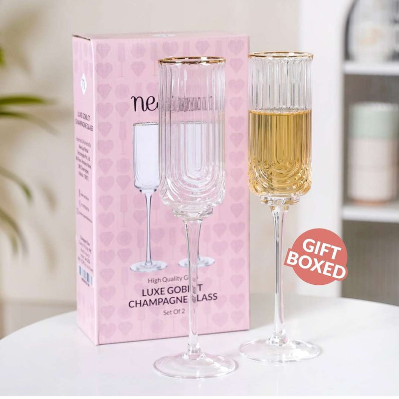 Luxe Champagne Glass Set Of 2 240ml