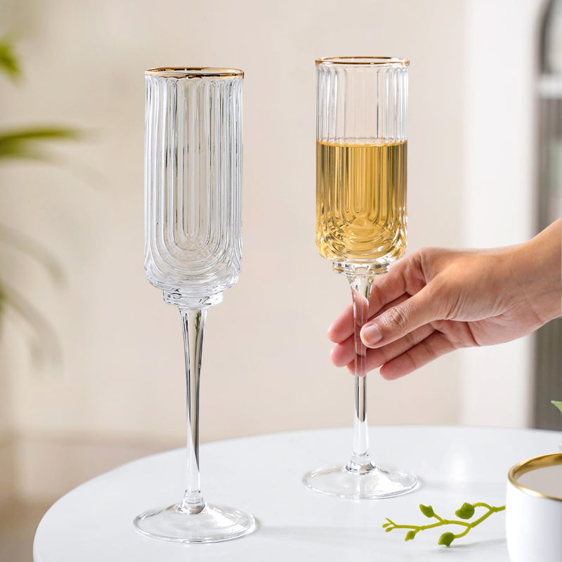 Luxe Champagne Glass Set Of 2 240ml