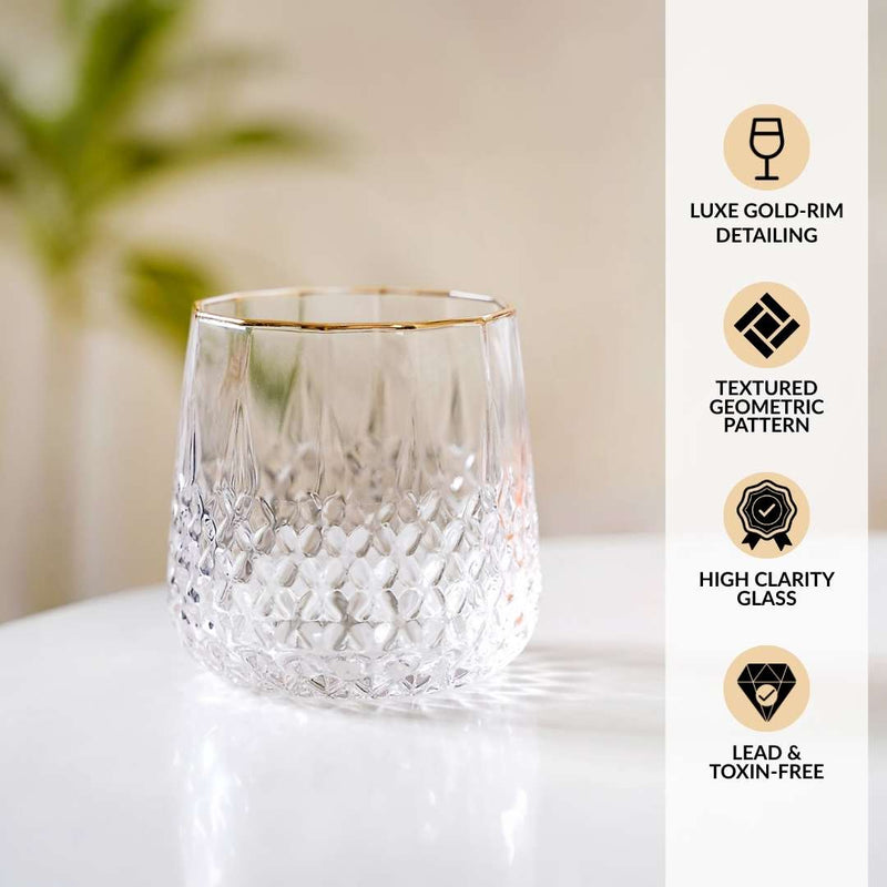 Luxe Gold Rim Tumbler Set Of 2 360ml