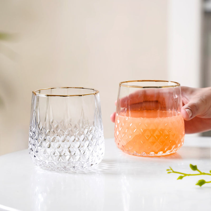 Luxe Gold Rim Tumbler Set Of 2 360ml