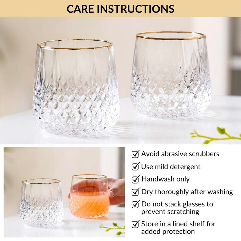 Luxe Gold Rim Tumbler Set Of 2 360ml