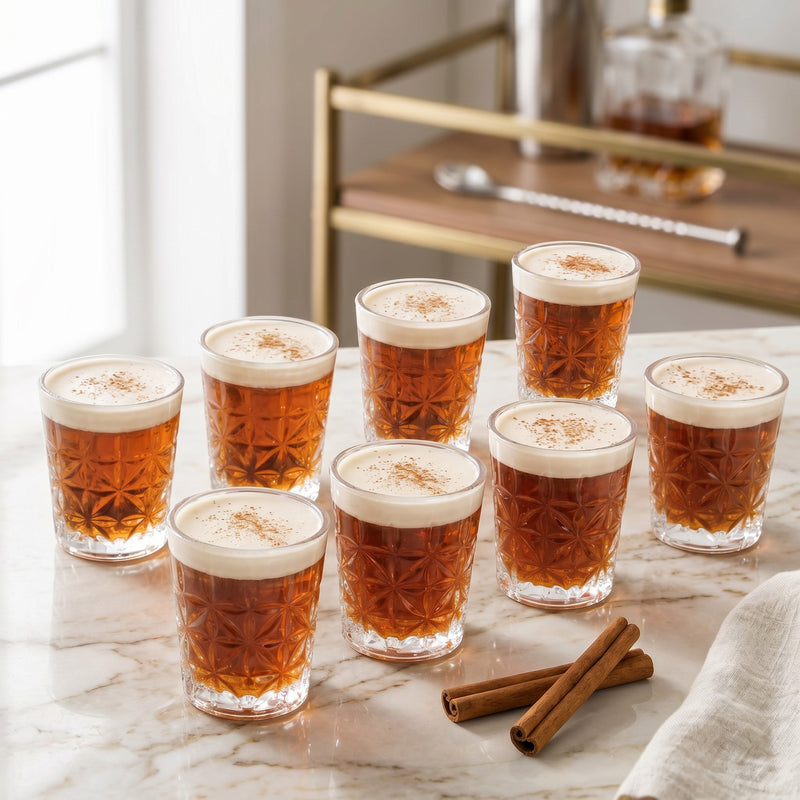 Luxe Embossed Shot Glass Set Of 12 55ml