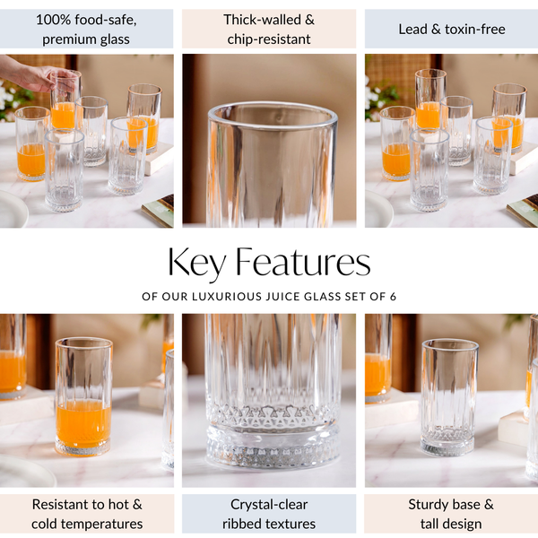 Tall Cocktail Glass Set Of 6 490ml