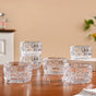 Luxury Embossed Glass Bowl Set Of 6 160ml