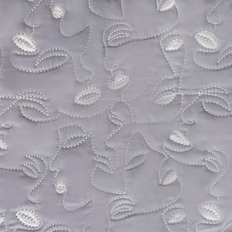 Luxury Embroidered King Size Bed Cover Grey