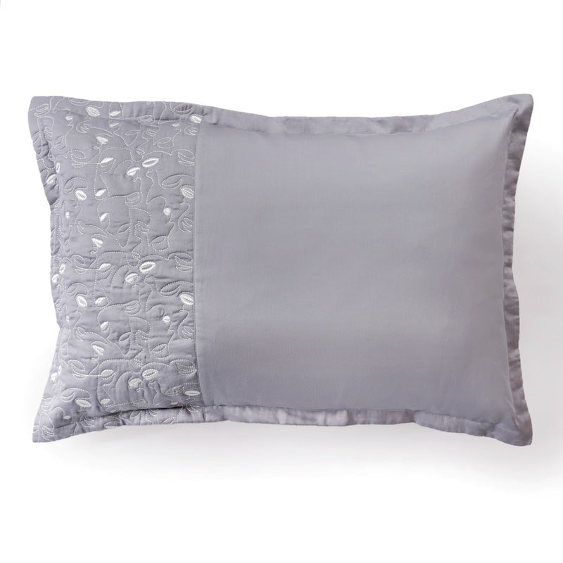 Luxury Embroidered King Size Bed Cover Grey