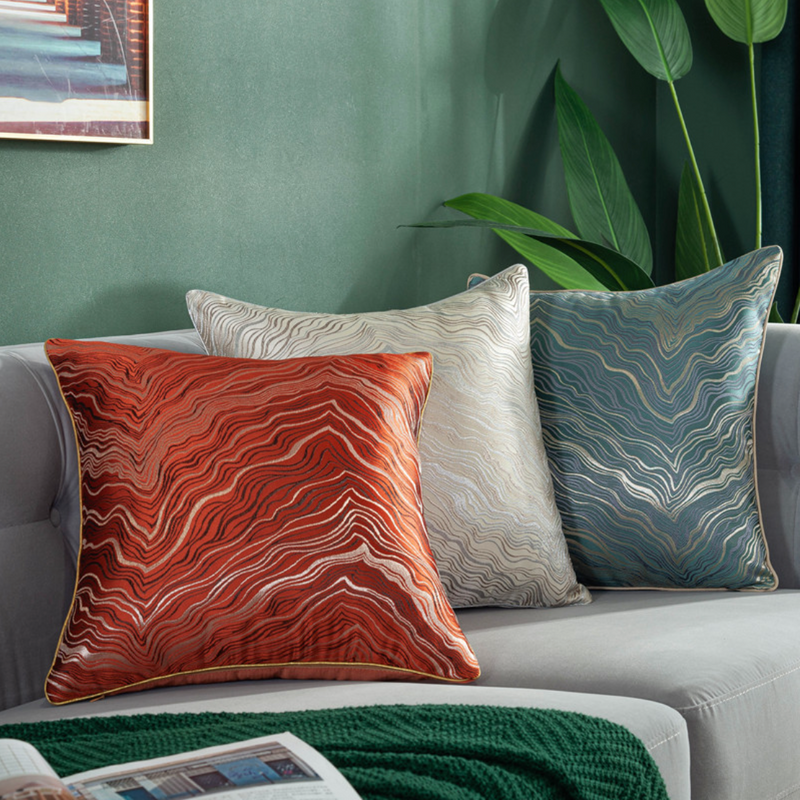 Luxury Embroidered Cushion Cover White Set of 2 17x17 Inch