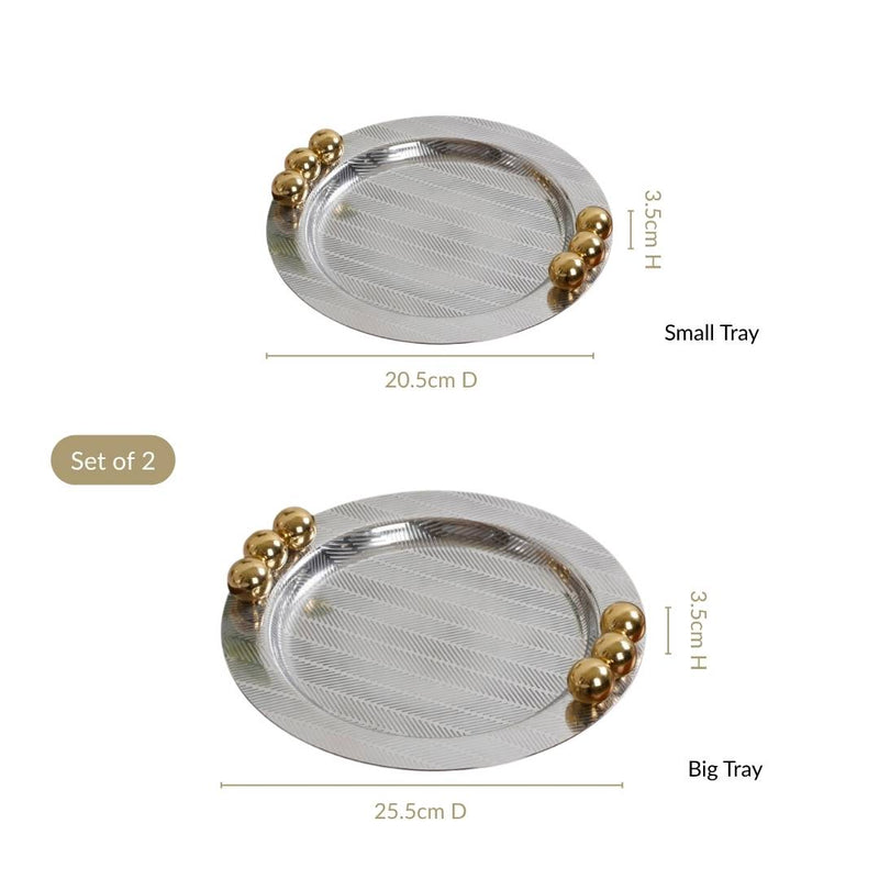 Atelier Ornate Round Tray Set Of 2