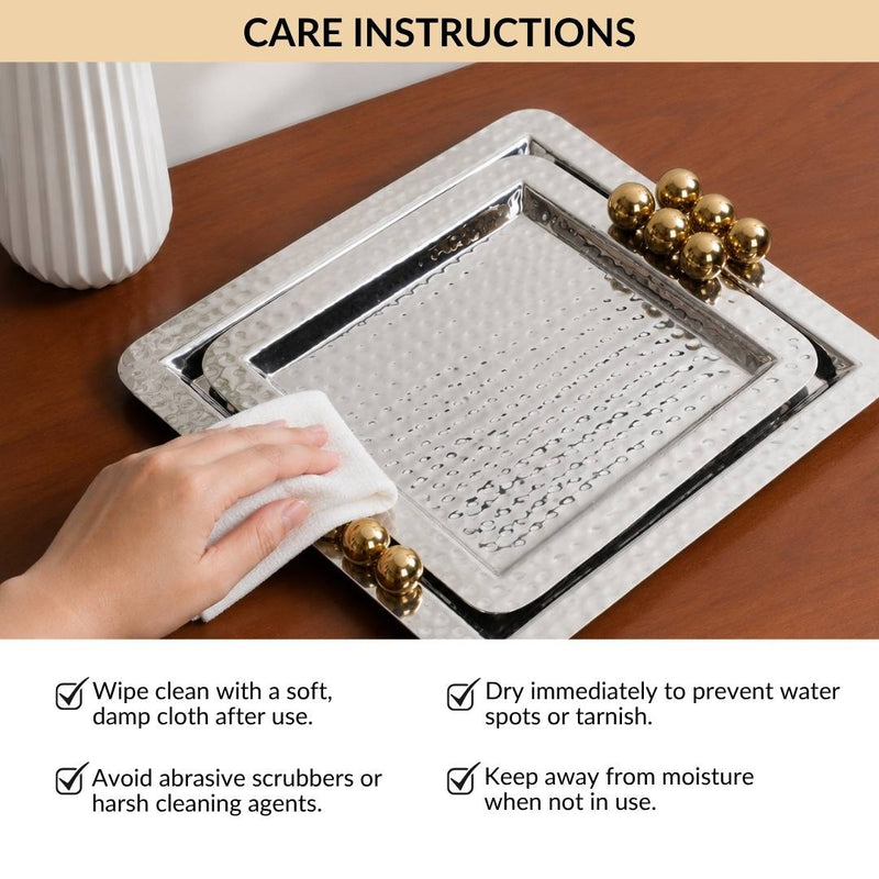 Atelier Ornate Square Tray Set Of 2