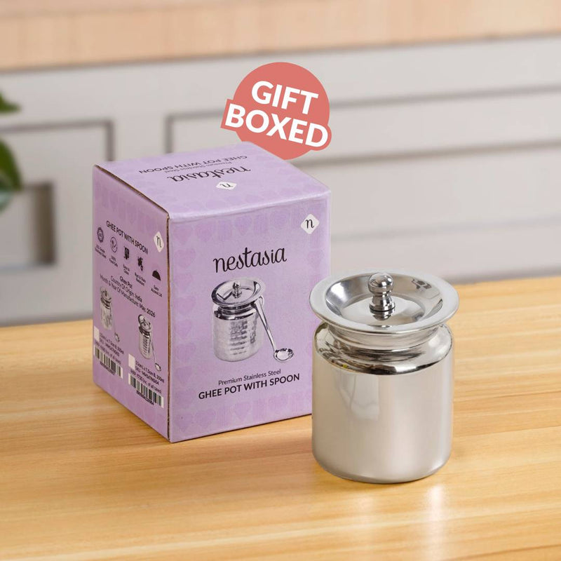 Small Ghee Pot With Spoon 200ml