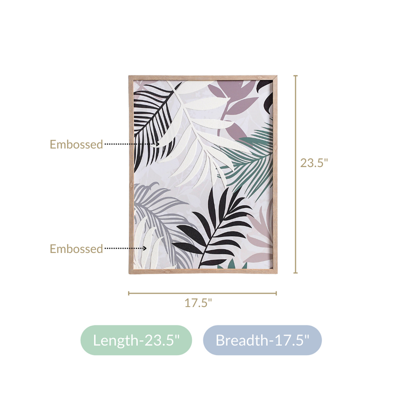 Viridis Framed Canvas Wall Art For Room Decor 23x17 Inch