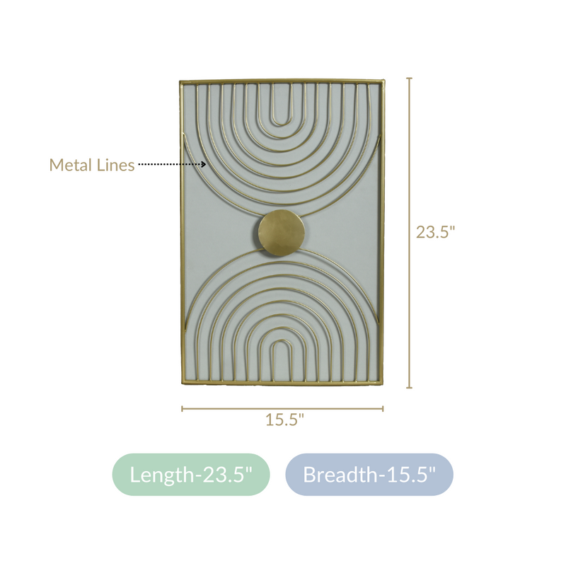 Arch Wabi Sabi Framed Metal Artwork For Wall Decor 23x15 Inch- Wall art, minimalist, 3d wall art, abstract wall art, acrylic wall art, modern wall art